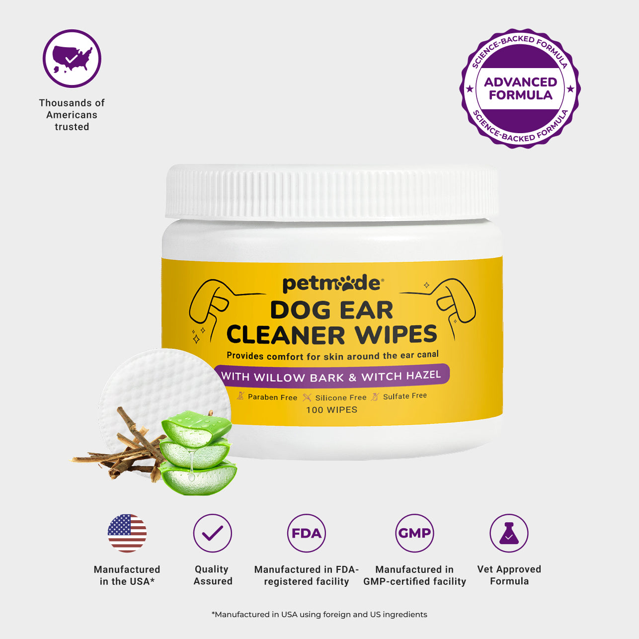 Dog Ear Cleaner Wipes